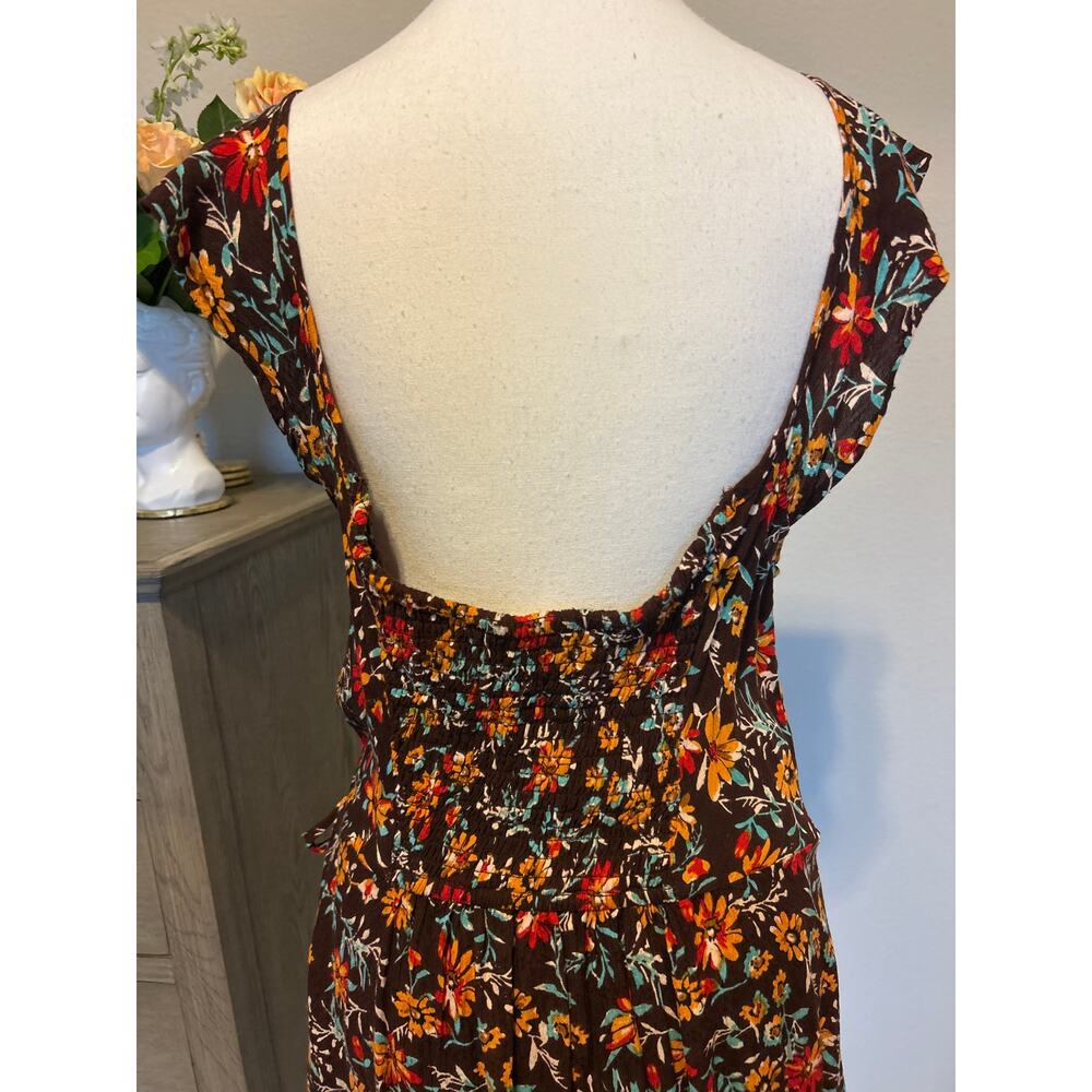 band of the free | (NWT) Brown Floral Wrap Dress | Lg - Picture 12 of 15